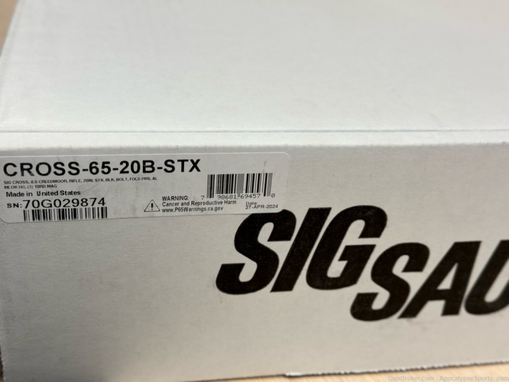 Sig Cross STX Sig-Sauer Cross-STX 6.5cr 20" STX Cross Sig-img-14