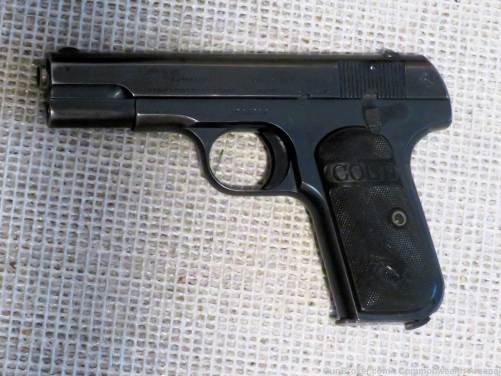 Scarce WW1 Belgian Contract Colt 1903 .32 Pocket Hammerless Pistol Rig 1916-img-10