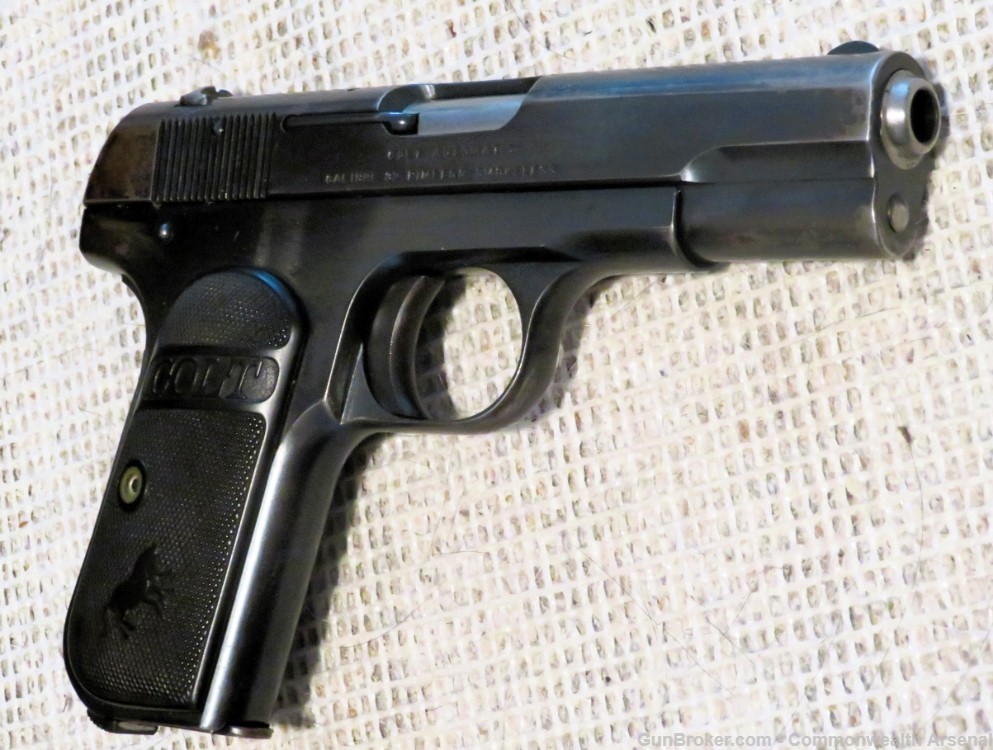 Scarce WW1 Belgian Contract Colt 1903 .32 Pocket Hammerless Pistol Rig 1916-img-9