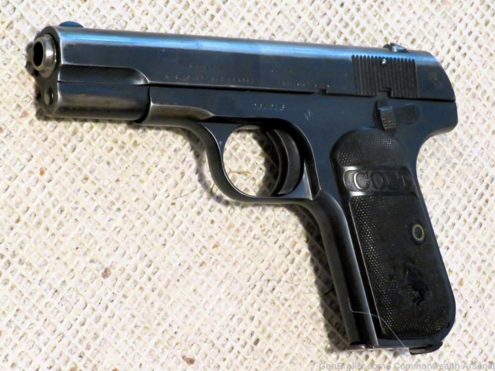 Scarce WW1 Belgian Contract Colt 1903 .32 Pocket Hammerless Pistol Rig 1916-img-23