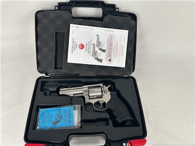 Ruger Redhawk 44 rem mag revolver 4.2" stainless Hogue grips - 05044