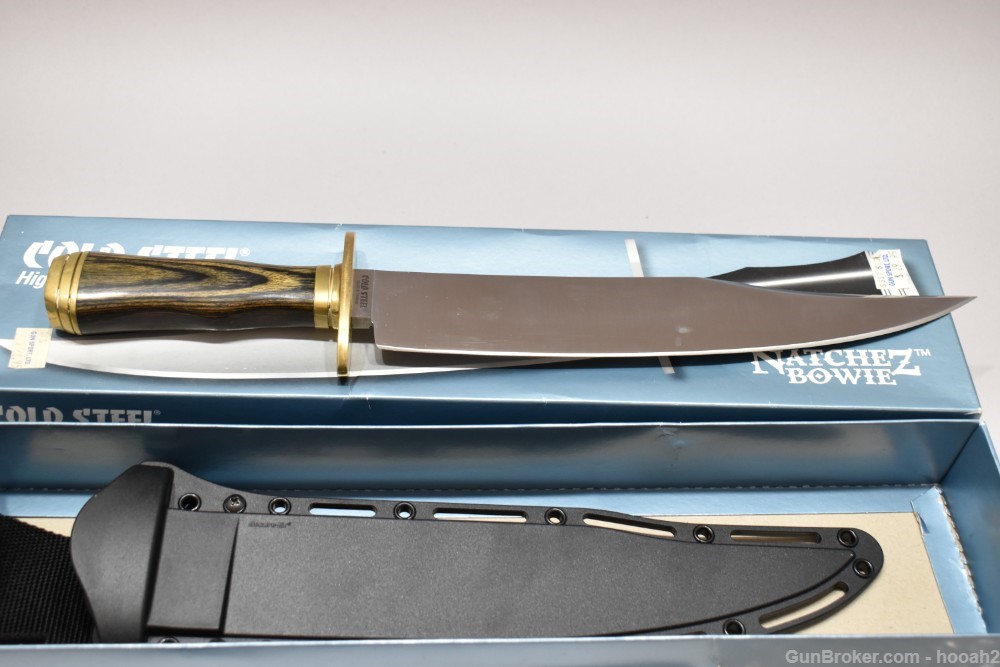 Nice Cold Steel Natchez Bowie Knife CPM-3V Fixed Blade LNIB W/Box & Sheath -img-6