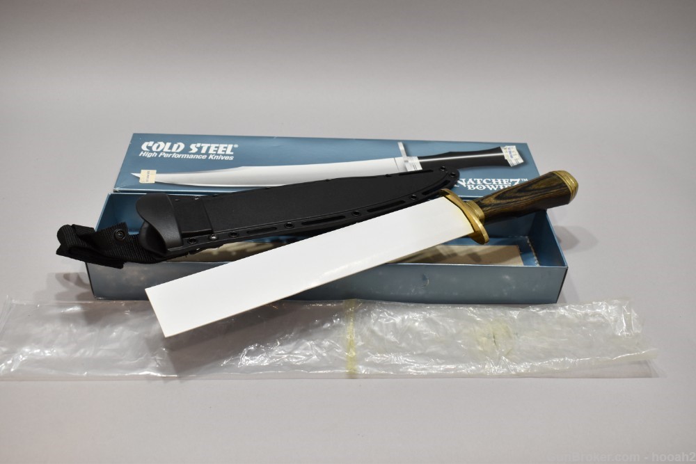 Nice Cold Steel Natchez Bowie Knife CPM-3V Fixed Blade LNIB W/Box & Sheath -img-1