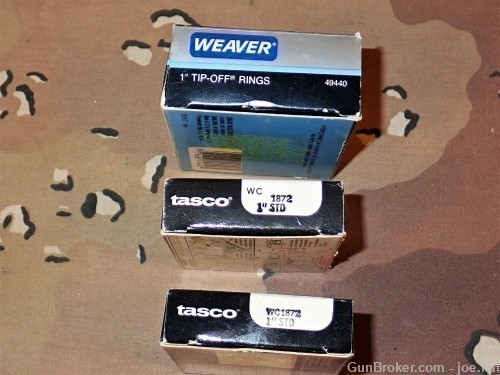 Weaver / TASCO 3 Sets of Scope Rings(MISCN03)-img-1