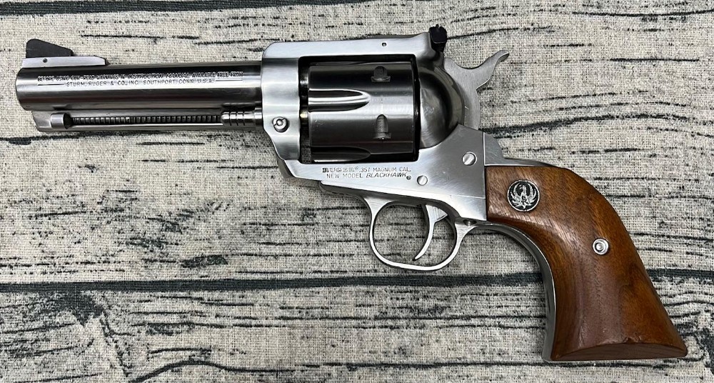 Ruger Stainless SS New Model Blackhawk 357 Magnum PENNY START! NO RESERVE!-img-1