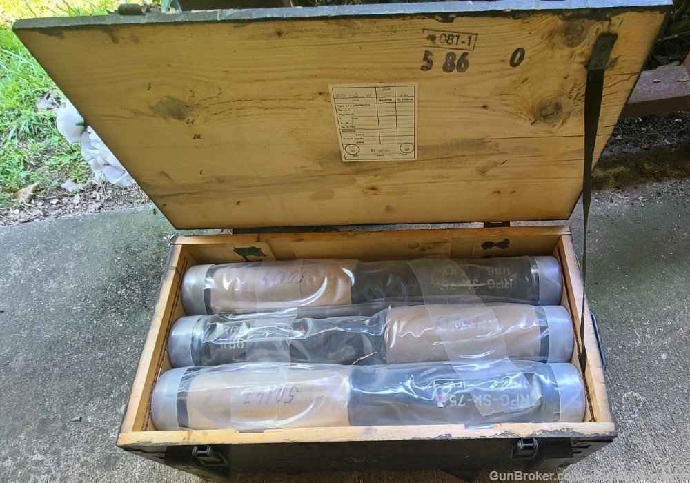 Czech Army RPG 75 SK75 Anti Tank Trainer Rocket Launchers Full Crate of 6-img-1