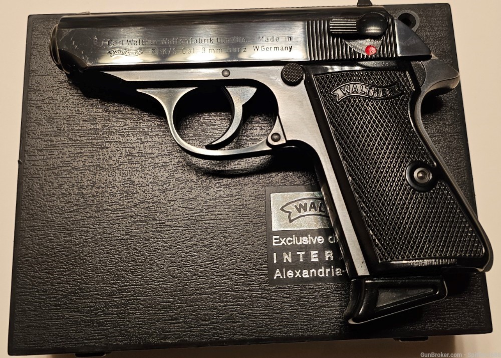 1978 West German Walther PPK/S, Box and Paperwork, VG, Altamont Grips-img-4