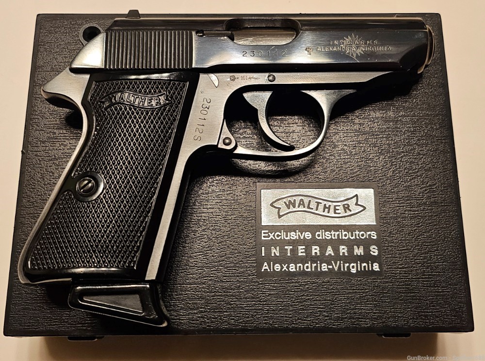 1978 West German Walther PPK/S, Box and Paperwork, VG, Altamont Grips-img-3