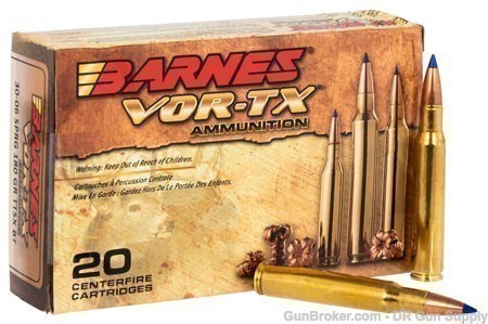 BARNES AMMO 30-06 SPRINGFIELD 180GR VOR-TX 200 ROUNDS 21533 NO CREDIT FEES -img-1