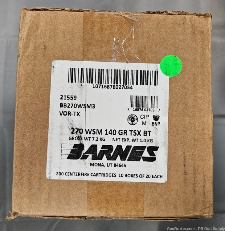 Barnes VOR-TX 270 WSM 140 GR TSX Boat Tail 200 ROUNDS 21559 NO CC FEES!-img-3
