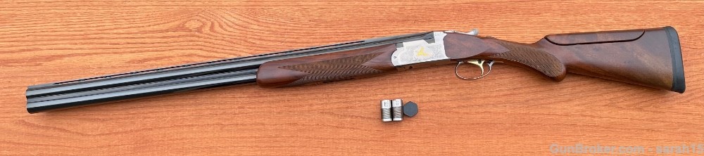 SKB Weatherby ORION 12 Gauge Made In Japan 28" VENT RIB Engraved GOLD Inlay-img-0
