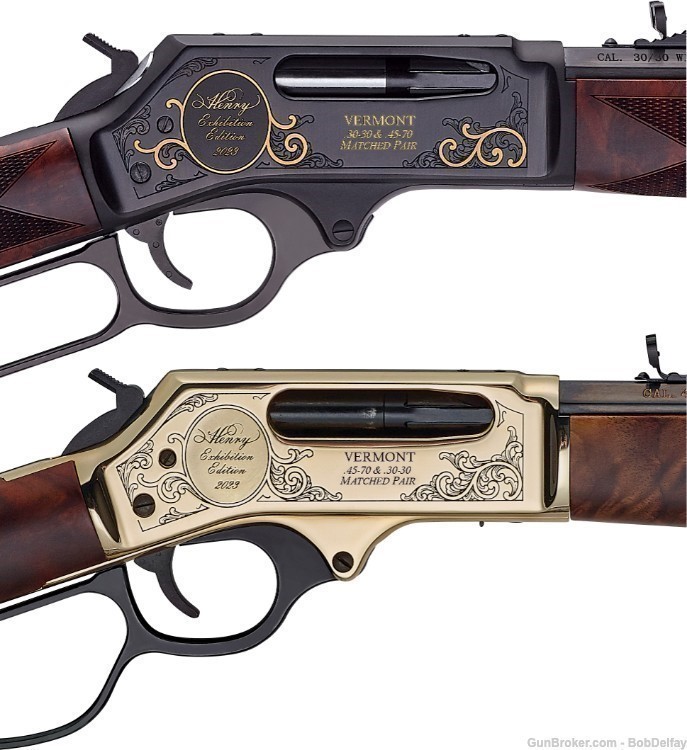 Henry Exhibition Edition Vermont Matched Pair .30-.30 and .45-70 --img-0