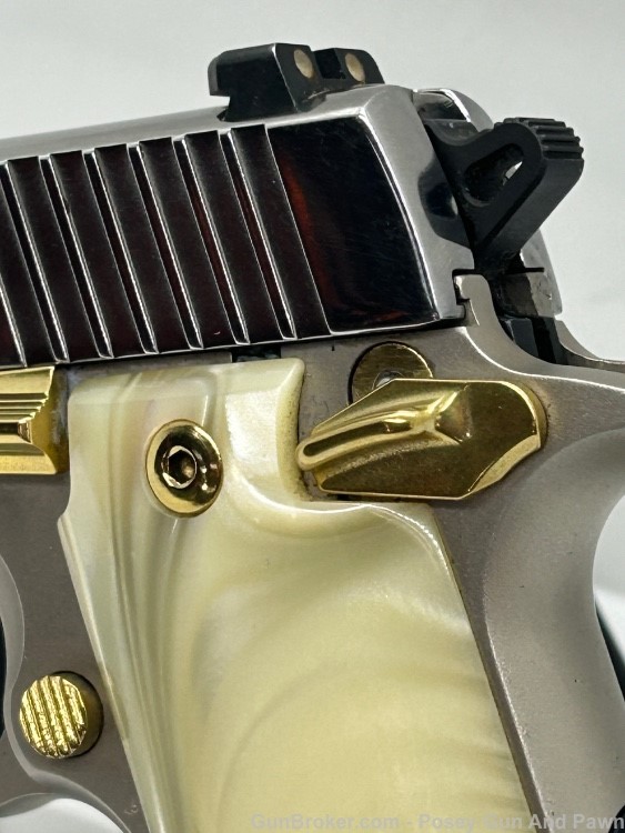 Nice SIG Sauer P238 380 Acp SS Pearl Gold Accents 238380TUX 238 Polished-img-6