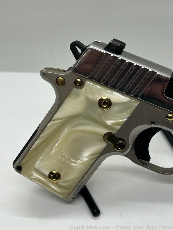 Nice SIG Sauer P238 380 Acp SS Pearl Gold Accents 238380TUX 238 Polished-img-12