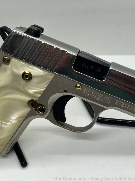 Nice SIG Sauer P238 380 Acp SS Pearl Gold Accents 238380TUX 238 Polished-img-13
