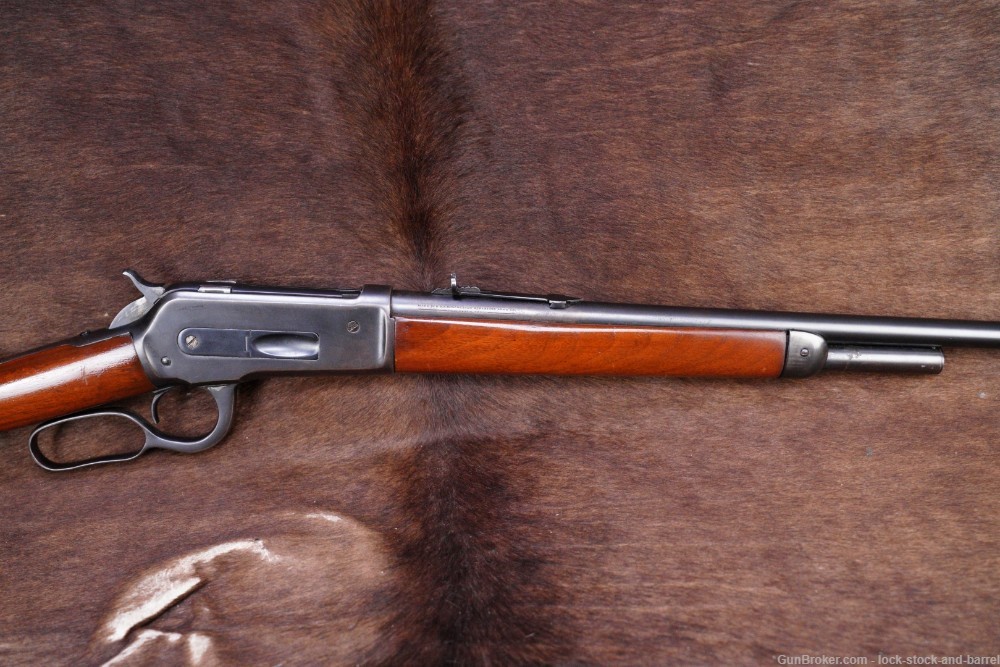Winchester Model 1886 24" .348 WCF Lever Action Rifle, MFD 1892 Antique-img-4