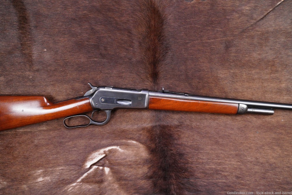 Winchester Model 1886 24" .348 WCF Lever Action Rifle, MFD 1892 Antique-img-2