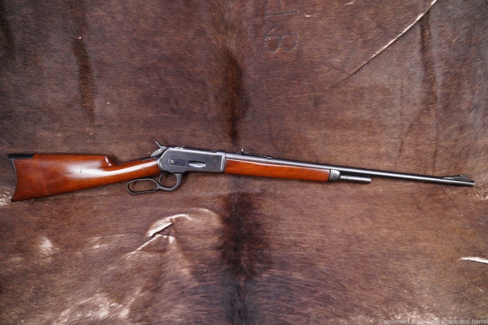 Winchester Model 1886 24" .348 WCF Lever Action Rifle, MFD 1892 Antique-img-6