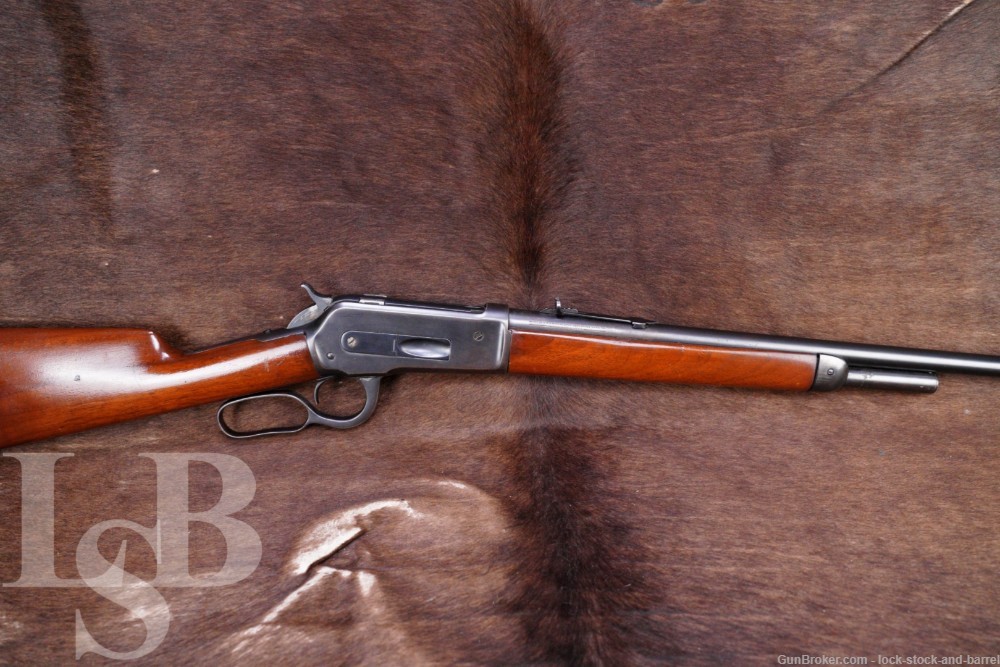 Winchester Model 1886 24" .348 WCF Lever Action Rifle, MFD 1892 Antique-img-0