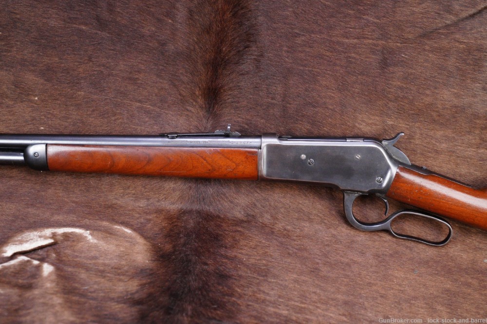 Winchester Model 1886 24" .348 WCF Lever Action Rifle, MFD 1892 Antique-img-9