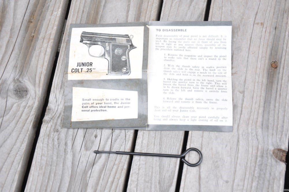 1967 Colt Junior .25 Auto with Box, Instructions, Cleaning Rod-img-13