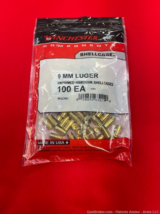 700 Winchester Unprimed handgun shell cases 9mm luger NIB-img-0