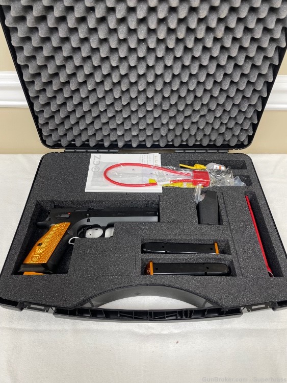 CZ USA 75 Tactical Sport Orange 9mm Luger 5.4in Blued Pistol - 20+1 Rounds-img-0