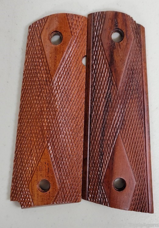 Kimber 1911 full size rosewood grips ambi cut -img-1