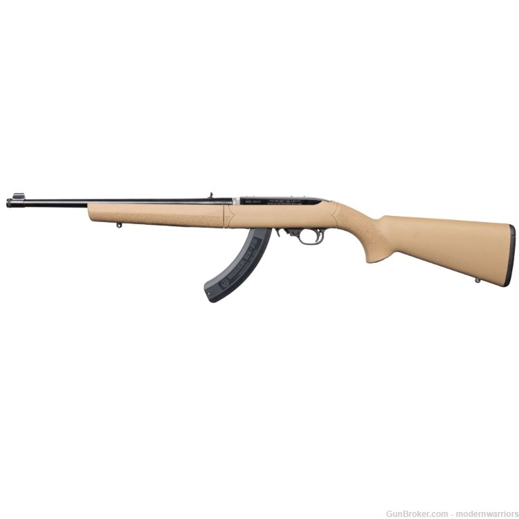 Ruger 10/22 Takedown - 16" Threaded Bbl (.22 LR) - Hogue Stock - Black/Tan-img-1