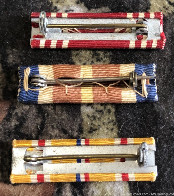 Lot Of Military Campaign Ribbon Bars - Buttons - Ruptured Duck - Gar Medal-img-6