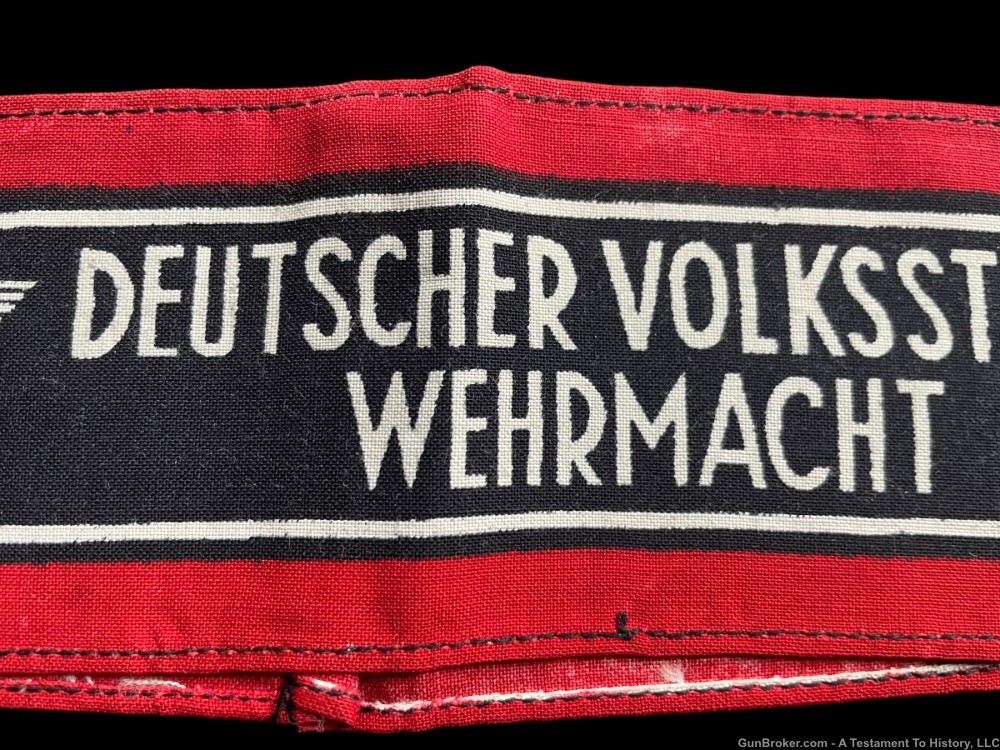 WWII GERMAN VOLKSSTURM ARMBAND- WW2 US GI BRING BACK-img-3