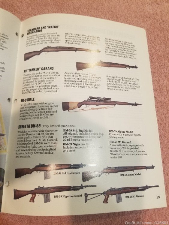 Rare NOS 1990 Springfield Armory Dealer Catalog M1, M1A1, M14, BM59, 1911-img-0