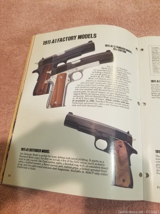 Rare NOS 1990 Springfield Armory Dealer Catalog M1, M1A1, M14, BM59, 1911-img-22