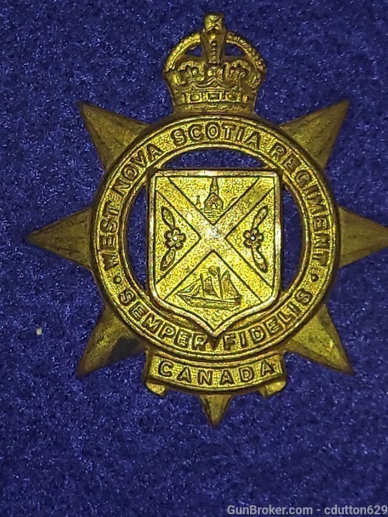 Canadian cap badge West Nova Scotia Regiment-img-0