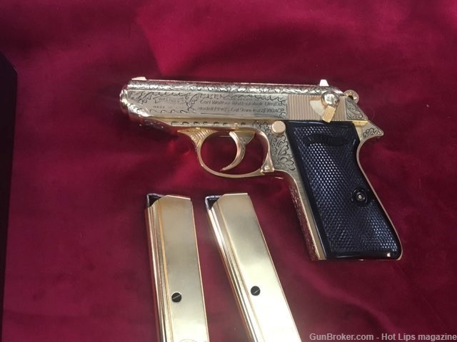 Walther PPK/S in .380 Fully engraved and Gold plated by Interarms NIB-img-8