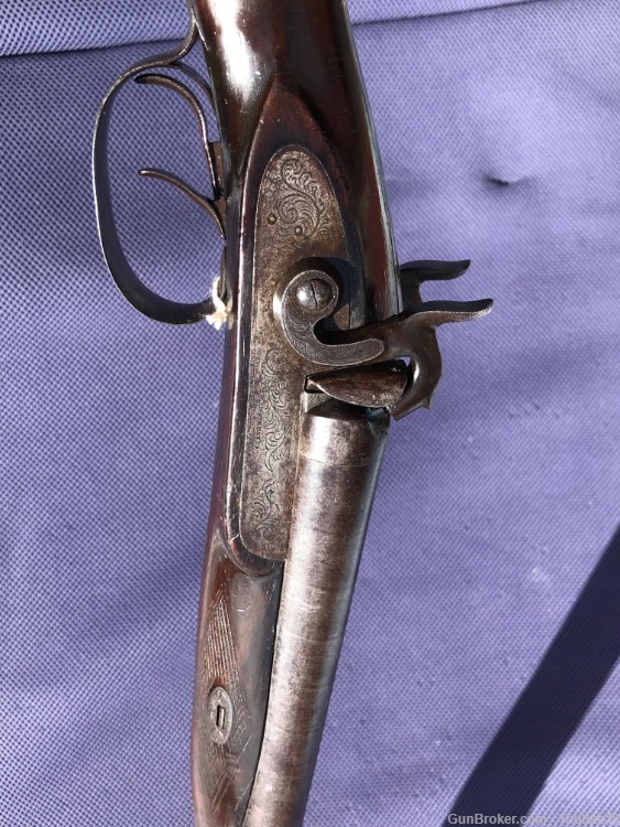 Circa 1860s E. Allen & Co Makers Damascus Double Barreled 12 G Shotgun-img-8