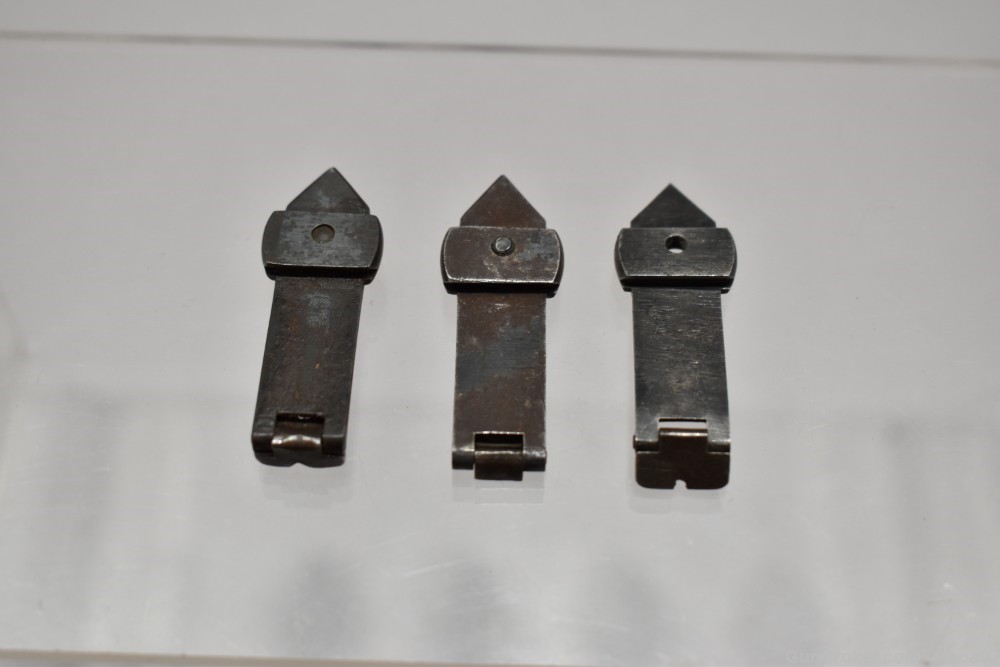 3 Damaged Modified Vintage Winchester Carbine Folding Rear Sights-img-0