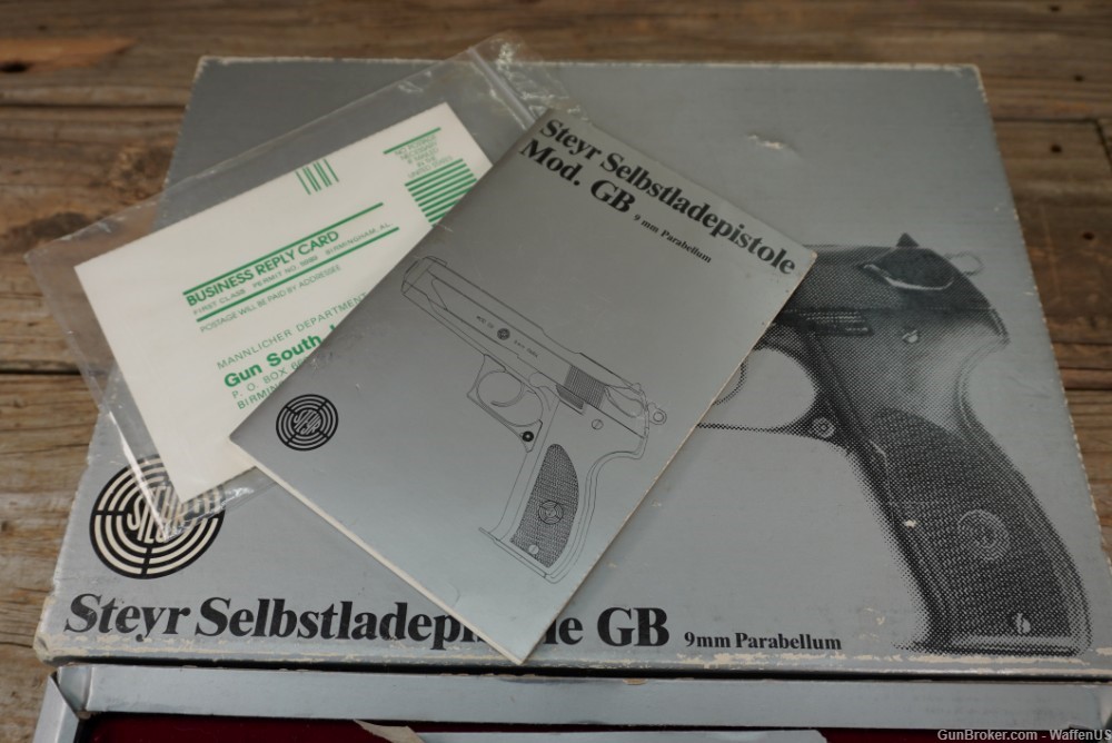 Steyr GB 9mm Austria 9 w/box & tools 1980s -img-1