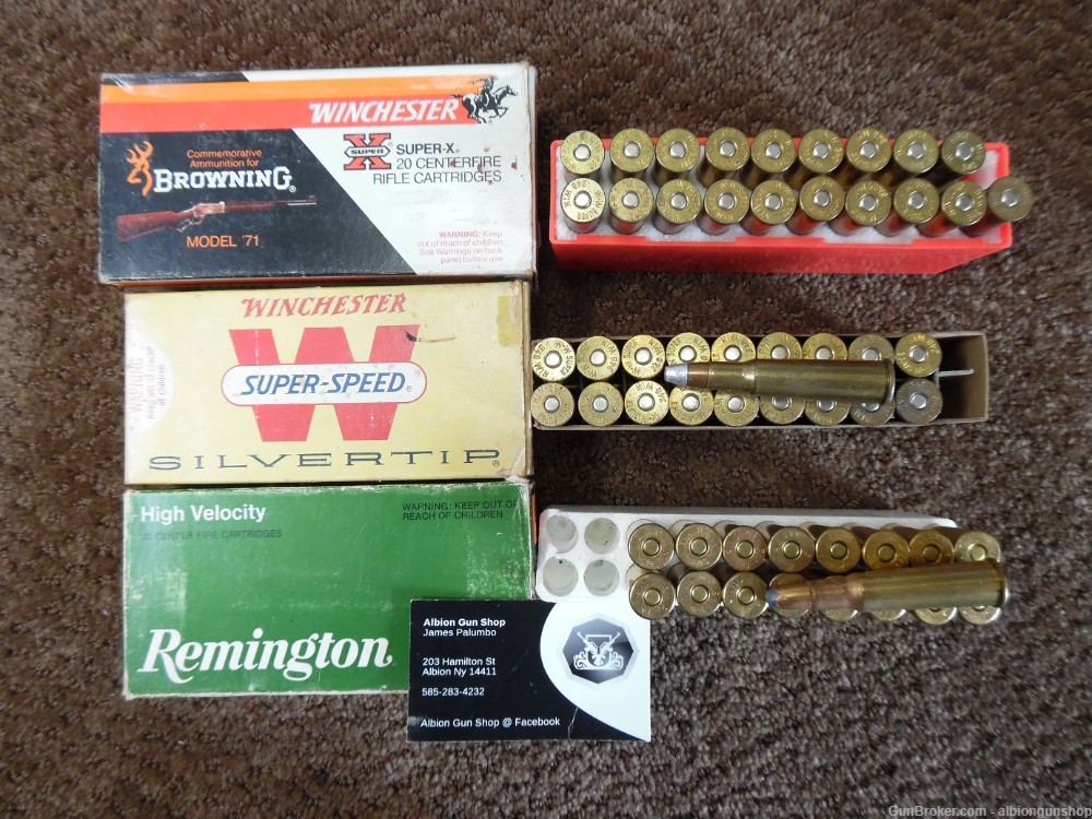 348 winchester ammo total of (55) rounds-img-0