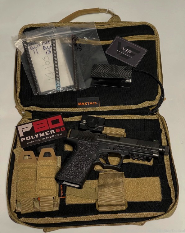 COMP GUN- CUSTOM P80 PFC 9MM - OPTIC, EXTRA SPRINGS, TRIG GUARD & SOFT CASE-img-7