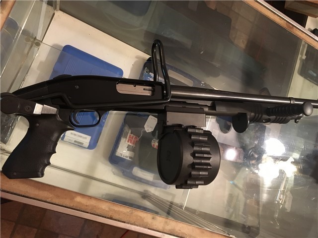 Mossberg 500A  12ga.  with drum mag-img-0