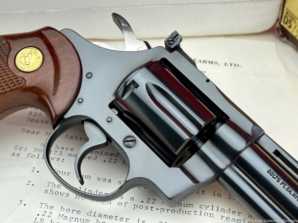 HOLY GRAIL Factory .22 Magnum Colt Diamondback 4" Blue - TONS OF PAPERWORK-img-8