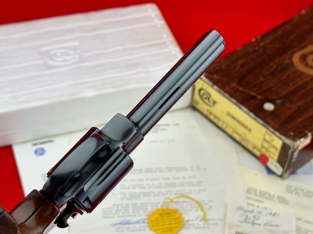 HOLY GRAIL Factory .22 Magnum Colt Diamondback 4" Blue - TONS OF PAPERWORK-img-16