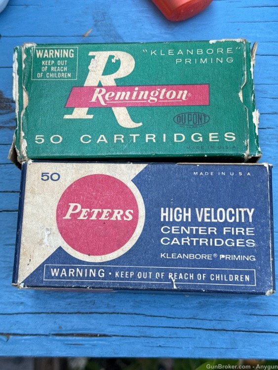 32-20 ammunition 2 boxes of 50 full packs nos peters and remington-img-0