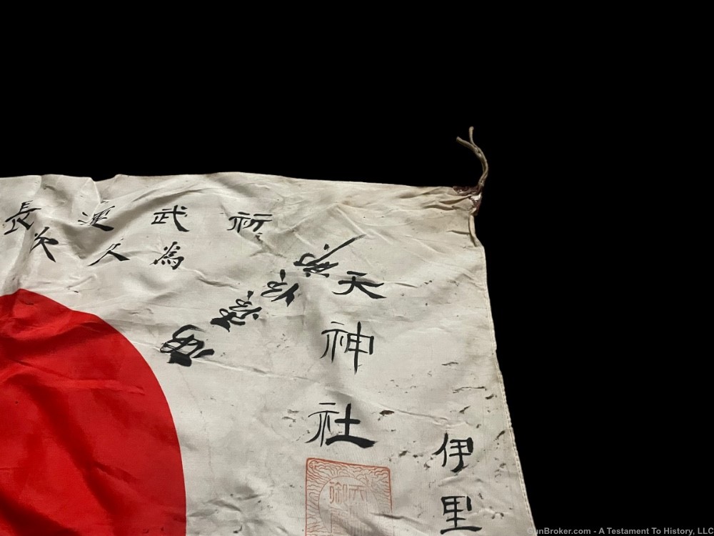 WWII JAPANESE- BANZAI SIGNED FLAG- FULL OF SIGNATURES- WW2 GI BRING BACK-img-9