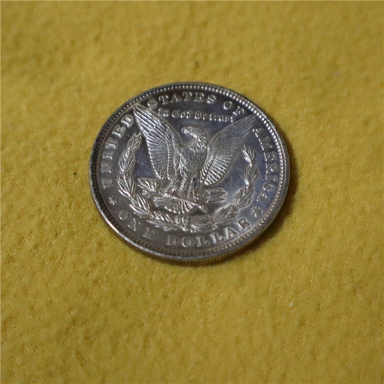 Morgan Silver Dollar 1890 P, Mirror like background, MS 62+-img-2
