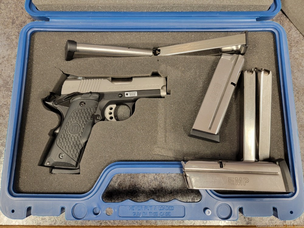 SPRINGFIELD EMP 9MM SUB-COMPACT 1911 W/CRIMSON TRACE LASER GRIPS & 7 MAGS-img-6