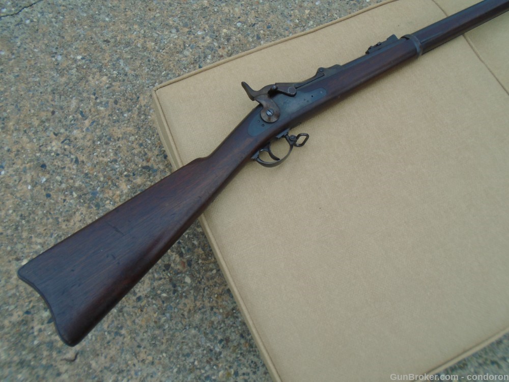 U.S. Springfield Trapdoor Model 1873, State markings, w/Bayonet & Scabbard-img-19