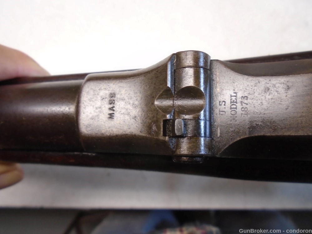 U.S. Springfield Trapdoor Model 1873, State markings, w/Bayonet & Scabbard-img-9