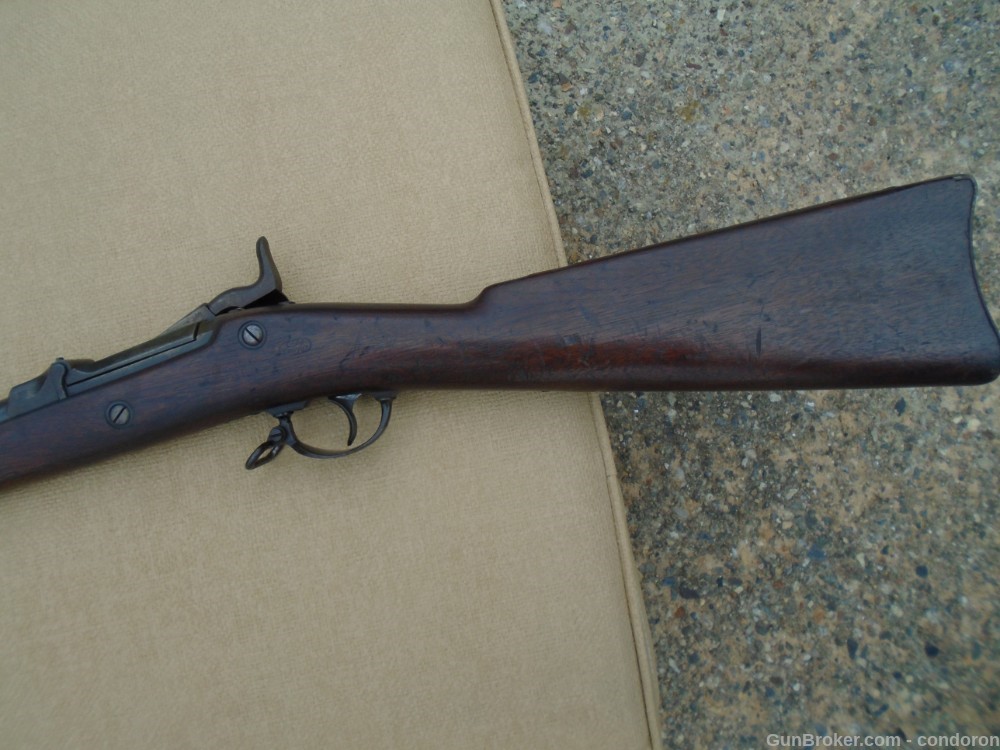 U.S. Springfield Trapdoor Model 1873, State markings, w/Bayonet & Scabbard-img-21